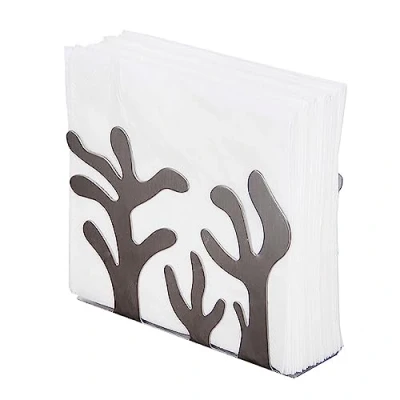Image of TOPINCN Napkin Holder Stainless Steel Tissue Serviettes Rack for Wedding Party Dining Table Decor Upright Paper Towel Special Shape Design