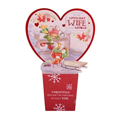 Image of Hallmark Christmas Card for Wife Cute Country Companions Pop up Design