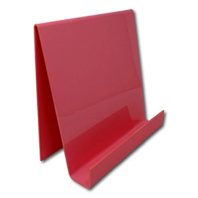 Image of EPOSGEAR XL Extra Large Wide Plastic Acrylic Perspex Book Plate Retail Display Stand Holder Perfect for Schools, Nurseries, Libraries etc (Raspberry Sherbet)