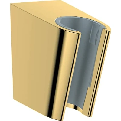 Image of Hansgrohe 28331990 Brausehalter Porter S Optic Shower Holder, Polished Gold Look, 3.7x5x5.3 cm
