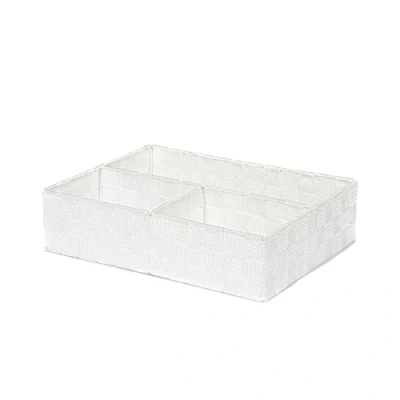 Image of Compactor Stan Drawer Organiser, 3 Compartments, White, 32 x 25 8cm, RAN6751