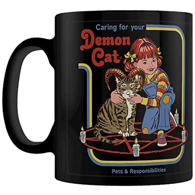 Image of Pyramid International Steven Rhodes (Demon Cat) Black Mug 10Oz / 315Ml Ceramic One Size