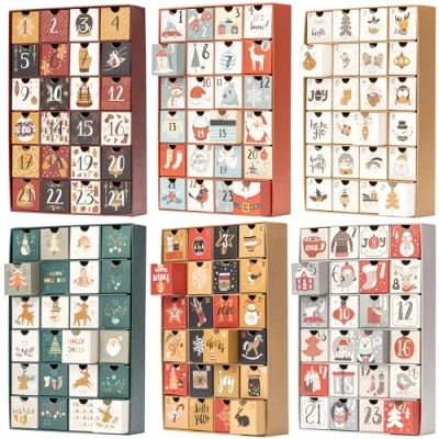 Image of Fill Make your Own Advent Calendar 24 Days 1 Draws Christmas Countdown (Santa)