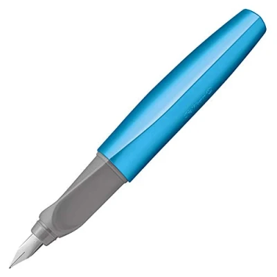Image of Pelikan 811262 Twist P457 M Fountain Pen Frosted Blue 1 and 2 Ink Cartridges