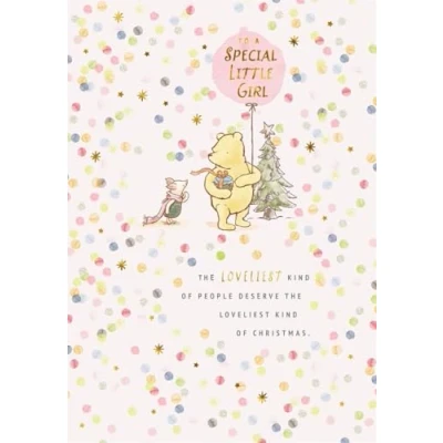 Image of Hallmark Disney Winnie the Pooh To a special little Girl Christmas Card