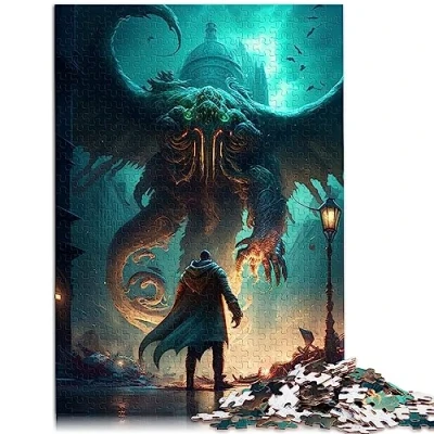 Image of Puzzles Cthulhu Mythos Jigsaw for Adults 1000 Puzzle Toys Wooden &amp; Kids Age 12 Years Up Stress Relief Size: 50x75cm