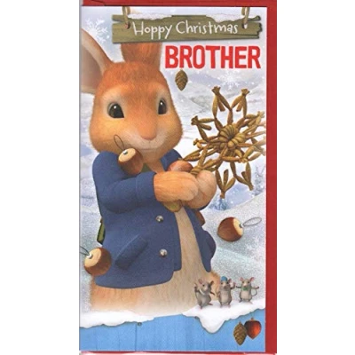 Image of Peter Rabbit PEX07 Brother Christmas Card