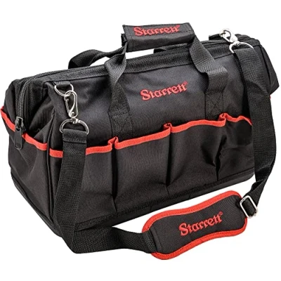 Image of Starrett Tool Bag Organiser 13 Pocket Electrical and Maintenance Carrier Multifunctional Tote with Adjustable Shoulder Strap