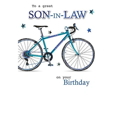Image of Great Son In Law Birthday Embellished Greeting Card Joie De Vivre Cards