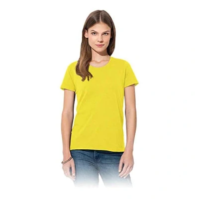 Image of Stedman Apparel Women&#039;s Classic T/ST2600 Regular Fit Short Sleeve T Shirt, Yellow, Size 10 (Manufacturer Size:Small)