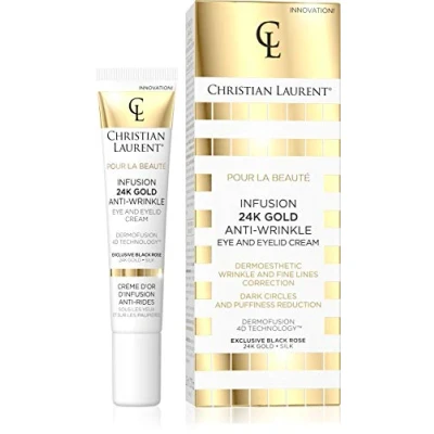 Image of INFUSION 24K GOLD ANTI WRINKLE UNDER EYE &amp; EYELID CREAM CHRISTIAN LAURANT