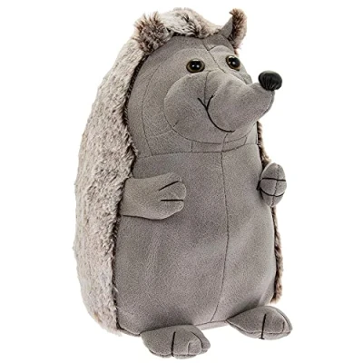 Image of Assorted Doorstop Door Stop Stopper Filled Heavy Faux Leather Novelty Wedge (Faux Grey Hedgehog Doorstop)
