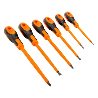 Image of Bahco 620 6 Slotted/Ph Insulated Screwdriver Set, Multi Colour, Piece