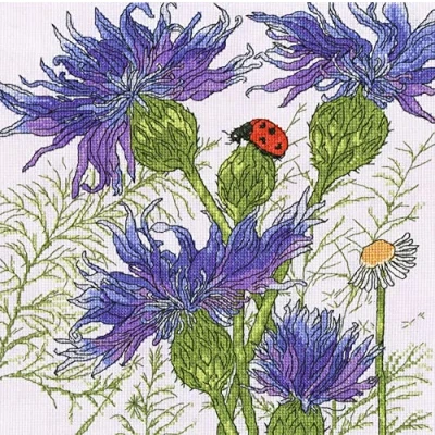 Image of Bothy Threads Cross Stitch Kit Cornflower Garden
