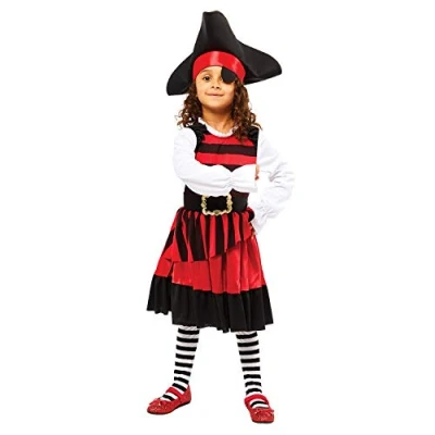 Image of (PKT) (Fix 12/12) (9907223) Child Girls Pirate Lass Costume (3 4yr)