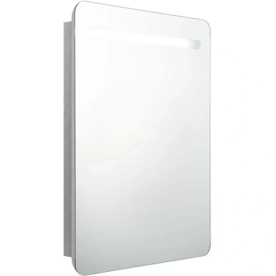Image of vidaXL LED Bathroom Mirror Cabinet Concrete Grey 60x11x80 cm