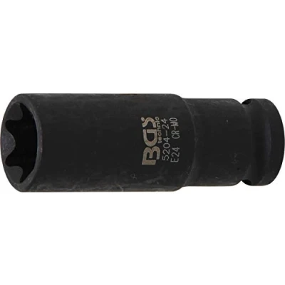 Image of BGS 5204 24 Impact Socket E Type, deep 12.5 mm (1/2&quot;) Drive E24