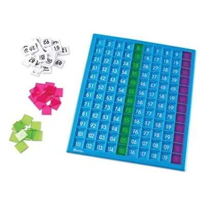 Image of Learning Resources 120 Number Board 181 Pieces, Ages 6+ Math Games for Kids, Educational and Fun Kids