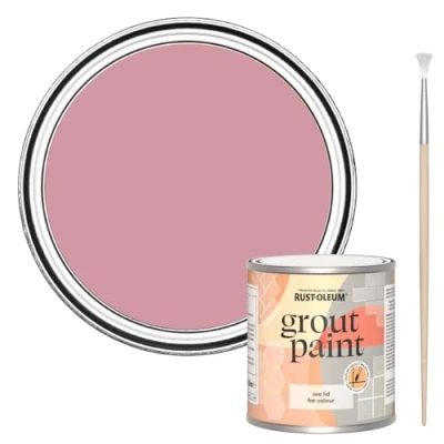 Image of Rust Oleum Pink Ultra Durable Grout Paint Dusky 250ml
