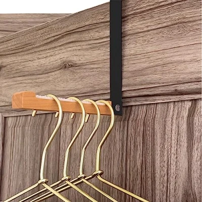 Image of HAOXYO Door Hooks,Over Hanger,Coat Hooks for Door,Foldable Over Drying Laundry Rack Hooks,Bathroom Hook Coat,Towel,Bag,Robe(1 Pack)