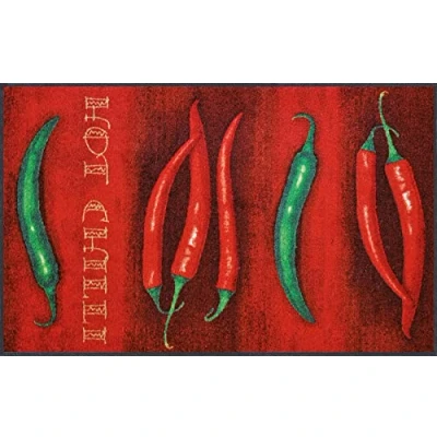 Image of Wash+Dry Doormat Hot Chili 75x120 cm multicoloured