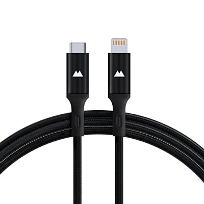 Image of Mous USB C to Lightning Charging Cable Nylon Braiding 1.5m Black