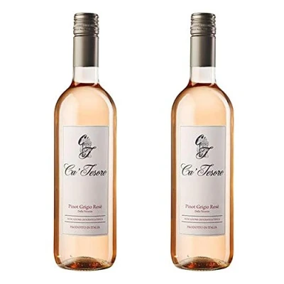 Image of Ca&#039; Tesore Pinot Grigio Rose 75cl x 2 Bottles 12% ABV