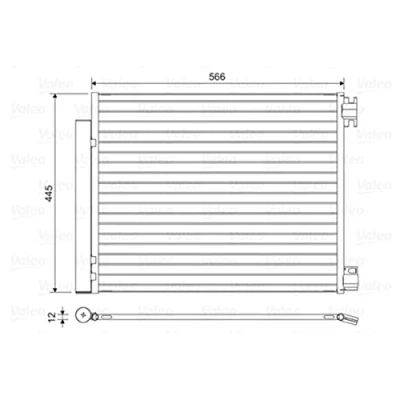 Image of 921001829R, 921002969R, 921004063R, 921008540R Condenser VALEO 822569 with dryer Aluminium 566mm