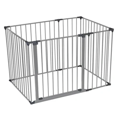 Image of Safetots Premium Multi Panel Play Den, 72cm x 105cm, Grey, 70cm High, Baby Playpen, Den for Toddlers, Large Easy Installation