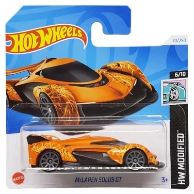 Image of Hot Wheels McLaren Solus GT HW Modified 6/10 HTD14 Short Card Sports Car Orange Mattel 2024 1:64