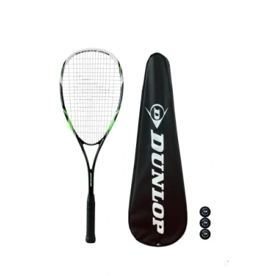 Image of Dunlop Hypermax Nano Squash Racket, inc Full Protective Cover &amp; 3 Mixed Balls