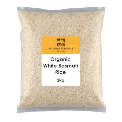 Image of Organic White Basmati Rice 2kg by Manor Springs
