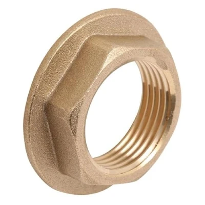 Image of 1/2&quot; Flanged Brass Backnut (Known as backnut/tap backnut/Plumbing Nuts/Brass Back nut/Back nut Also Available in 3/4 Inch, 1 1/4 1/2 2 Inch BSP)