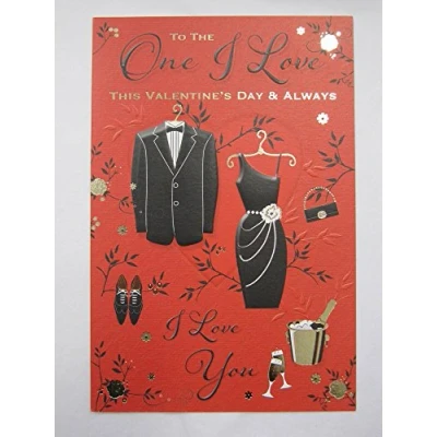 Image of WONDERFUL COLOURFUL TO THE ONE I LOVE VALENTINES DAY GREETING CARD
