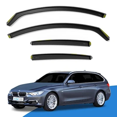 Image of EdgeVisors Wind Deflectors Set Fits: BMW 3 Series F31 Touring 2011 2018 5 Door Estate 4pc