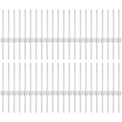 Image of vidaXL Fence Posts 44 pcs U Channel Silver 80 cm Steel