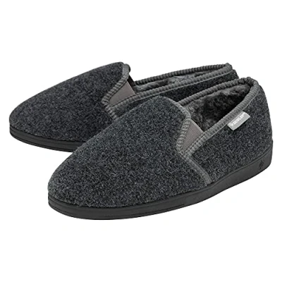 Image of Dunlop Mens Slippers Twin Gusset Charcoal UK 7