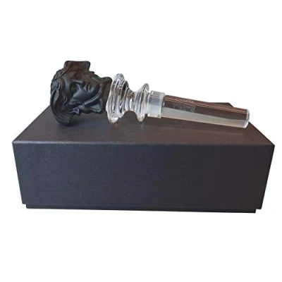 Image of Rosenthal Versace Bottle Stopper in Black from the Treasury Collection