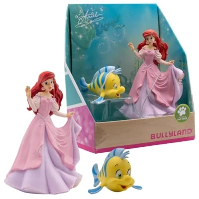 Image of Bullyland 13437 Toy Set Walt Disney Ariel and Fabius, lovingly hand painted figures, PVC , great gift for boys girls imaginative play