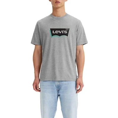 Image of Levi&#039;s Men&#039;s Ss Relaxed Fit Tee T Shirt, Batwing Expression Mhg, XS