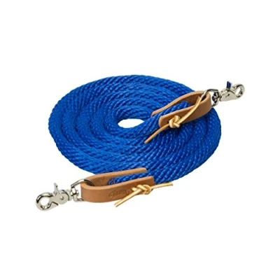 Image of Weaver Leather Poly Roper Rein, Blue, 35 2026 S4, 5/8&quot; x 8&#039;