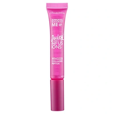 Image of Collection Cosmetics Gloss Me Up Juicy Infusion Pink Lip Gloss, With Added Collagen, Plumping Effect, Strawberry Scented, 9ml
