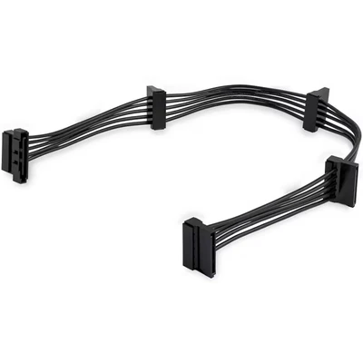 Image of StarTech.com 15.7 in (400 mm) SATA Power Splitter Adapter Cable M/F 4x Serial ATA (PYO4SATA), Black