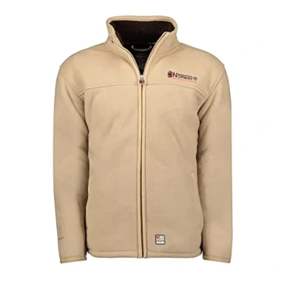 Image of Geographical Norway Ureka Men&#039;s Fleece Jacket Warm Cozy Lining Lined Size S XXXL Camel, XL