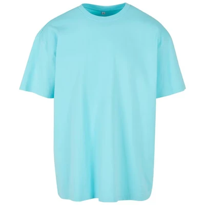 Image of Build Your Brand Men&#039;s Heavy Oversize tee T Shirt, Beryl Blue, S