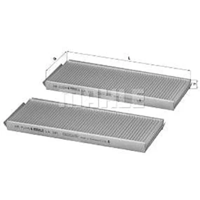 Image of 70356503 Pollen Filter MAHLE ORIGINAL LA 391/S Particulate 270,0mm 99mm 20,0mm SSANGYONG: RODIUS 2, Rexton W, / 2