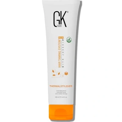 Image of GK Hair Global Keratin Thermal Style Her Cream (3.4 Fl Oz/100ml) Styling Anti Frizz Heat Protectant against Flat Iron &amp; Hot Blow Dry Prevents Damage Breakage All Types