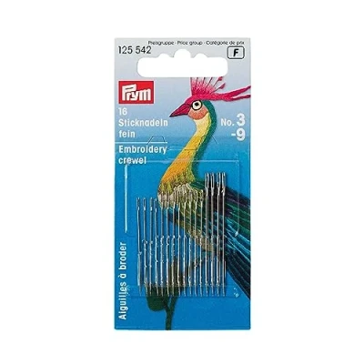 Image of Prym Assorted Crewel Sewing Needles, Gold Eye, pack of 16