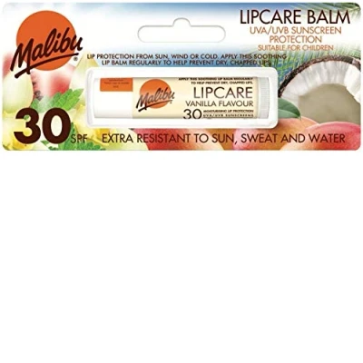 Image of Malibu Lipbalm with SPF30, Vanilla 4 ml
