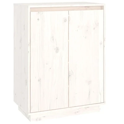 Image of vidaXL Solid Wood Pine Shoe Cabinet Home Organiser Hall hallway Wooden Wardrobe Storage Rack Shelf Indoor Furniture White